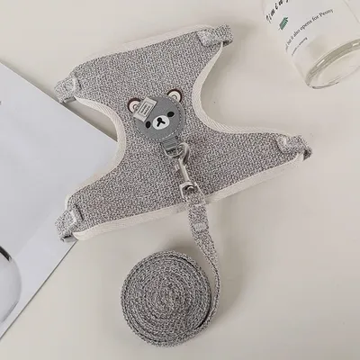 MCBOSON  1PCS Harnais et laisse réglable pour lapins et petits animaux