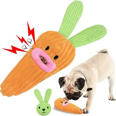 MCBOSON Karottenförmiges Hundespielzeug mit integrierter Pfeife MCBOSON Karottenförmiges Hundespielzeug mit integrierter Pfeife