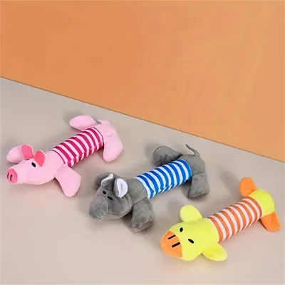 MCBOSON Poupée chien qui couine 3PCS