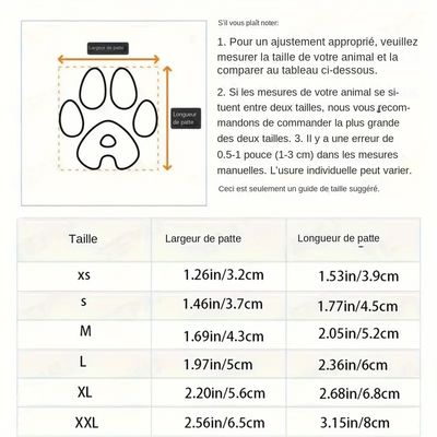 MCBOSON  Chaussures de protection pour chien