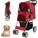 GIANTEX Zusammenklappbarer Kinderwagen für Hunde und Katzen