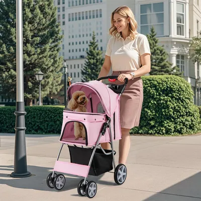 GIANTEX Poussette Pliable pour Chien et Chat