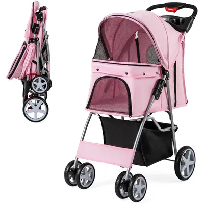 GIANTEX Poussette Pliable pour Chien et Chat