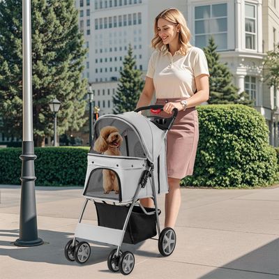 GIANTEX Poussette Pliable pour Chien et Chat