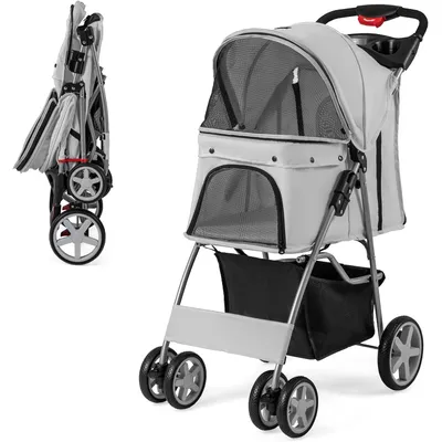 GIANTEX Poussette Pliable pour Chien et Chat