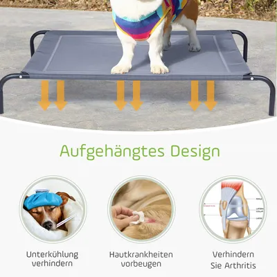 Giantex Hundebett, Liege Aus Textilene, Stahlgestell Für Den Garten Giantex Hundebett, Liege Aus Textilene, Stahlgestell Für Den Garten