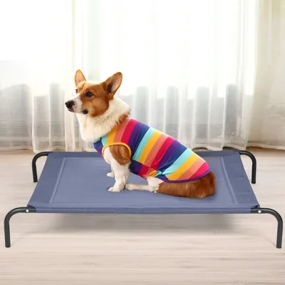 Giantex Hundebett, Liege Aus Textilene, Stahlgestell Für Den Garten Giantex Hundebett, Liege Aus Textilene, Stahlgestell Für Den Garten