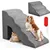 GIANTEX Escalier pour Animaux de Compagnie avec Rampe et marches en Mousse