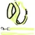 Harnais avec laisse Jaune fluo pour grand chat Harnais avec laisse Jaune fluo pour grand chat
