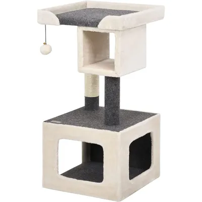 GIANTEX Arbre à Chat 80 CM Beige