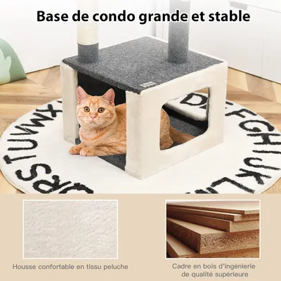 GIANTEX Arbre à Chat 80 CM Beige
