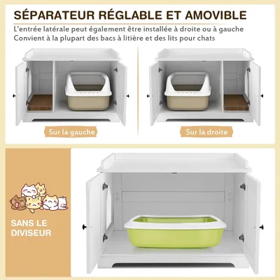 GIANTEX Maison de Toilette pour Chat 3 en 1