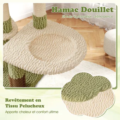 GIANTEX Arbre à Chat Maine Coon Multi-Niveaux, Plateformes, Niche Privée