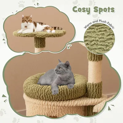 GIANTEX Maine-Coon-Kratzbaum Mit Ebenen, Plattformen Und Höhle GIANTEX Maine-Coon-Kratzbaum Mit Ebenen, Plattformen Und Höhle