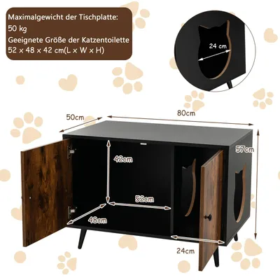 GIANTEX Katzenhaus, Katzenschrank, im Industrial-Stil GIANTEX Katzenhaus, Katzenschrank, im Industrial-Stil