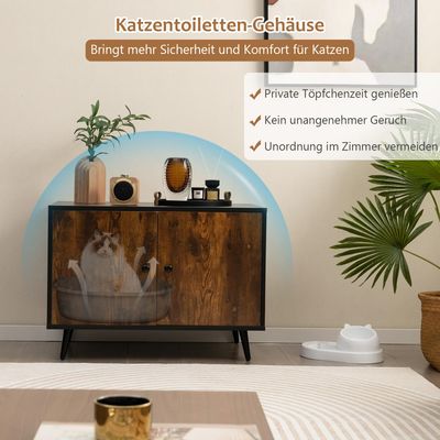 GIANTEX Katzenhaus, Katzenschrank, im Industrial-Stil