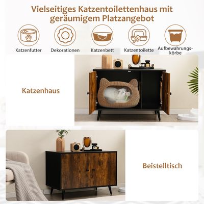 GIANTEX Katzenhaus, Katzenschrank, im Industrial-Stil