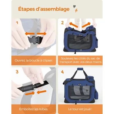 Feandrea Sac Transport Chat Chien, Caisse Pliable Animaux de Companie