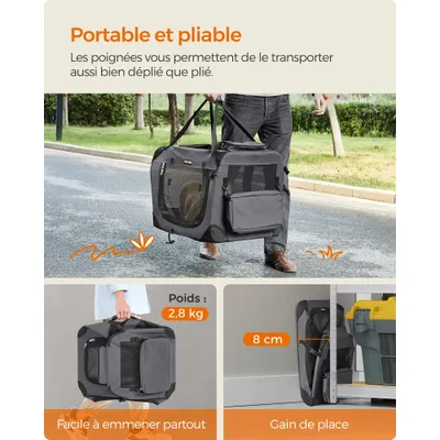 Feandrea Sac Transport Chat Chien, Caisse Pliable Animaux de Companie