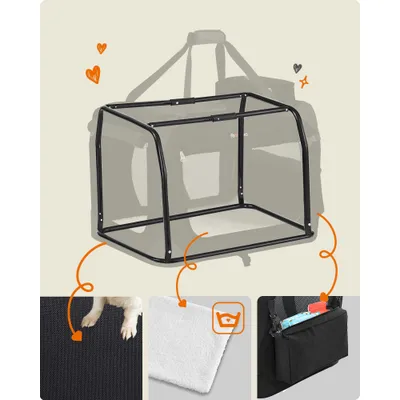 Feandrea Sac Transport Chat Chien, Caisse Pliable Animaux de Companie