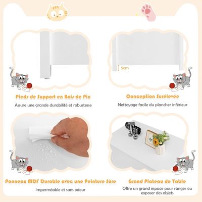 GIANTEX Maison de Toilette pour Chat avec Meuble en Bois