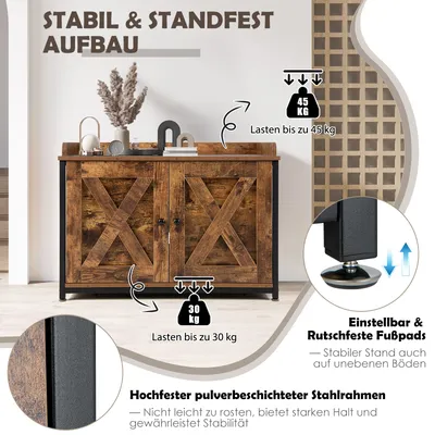GIANTEX Katzenklo mit Katzentoilettenmöbel GIANTEX Katzenklo mit Katzentoilettenmöbel