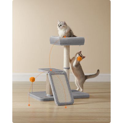 Feandrea Griffoir pour Chat avec Lit, Perchoir, Pompons