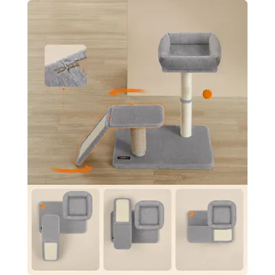 Feandrea Griffoir pour Chat avec Lit, Perchoir, Pompons