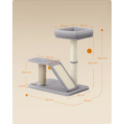 Feandrea Griffoir pour Chat avec Lit, Perchoir, Pompons