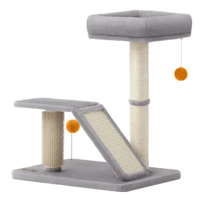 Feandrea Griffoir pour Chat avec Lit, Perchoir, Pompons Feandrea Griffoir pour Chat avec Lit, Perchoir, Pompons