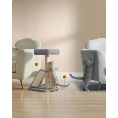 Feandrea Griffoir pour Chat avec Lit, Perchoir, Pompons