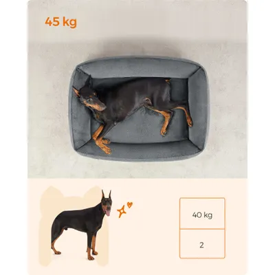 Feandrea Panier pour Chiens, Lit pour Animaux, Canapé, en Tissu Façon Lin