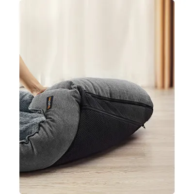 Feandrea Panier pour Chiens, Lit pour Animaux, Canapé, en Tissu Façon Lin