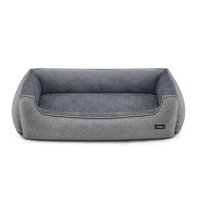 Feandrea Panier pour Chiens, Lit pour Animaux, Canapé, en Tissu Façon Lin
