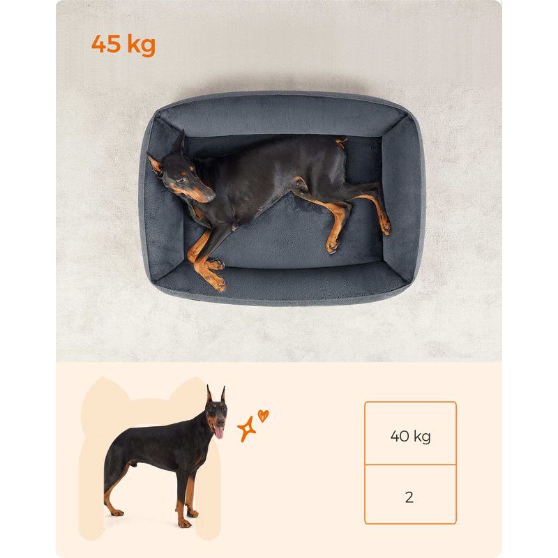 Feandrea Panier pour Chiens, Lit pour Animaux, Canapé, en Tissu Façon Lin
