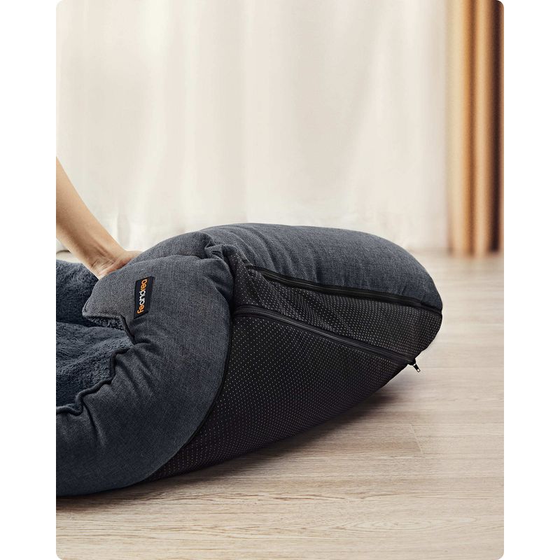 Feandrea Panier pour Chiens, Lit pour Animaux, Canapé, en Tissu Façon Lin