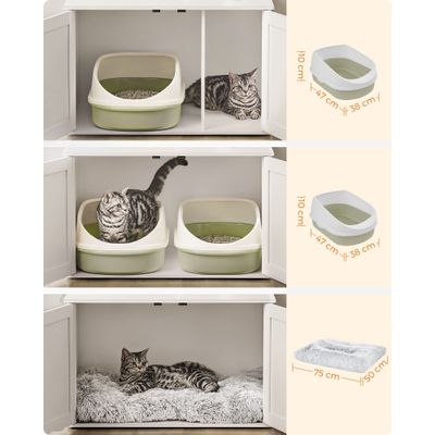 Feandrea Maison de Toilette Chat, Meuble Litière Chat