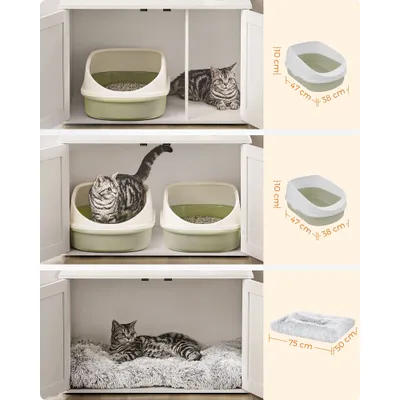 Feandrea Maison de Toilette Chat, Meuble Litière Chat Feandrea Maison de Toilette Chat, Meuble Litière Chat