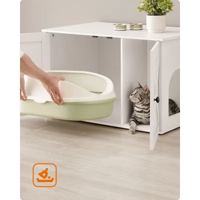 Feandrea Maison de Toilette Chat, Meuble Litière Chat Feandrea Maison de Toilette Chat, Meuble Litière Chat