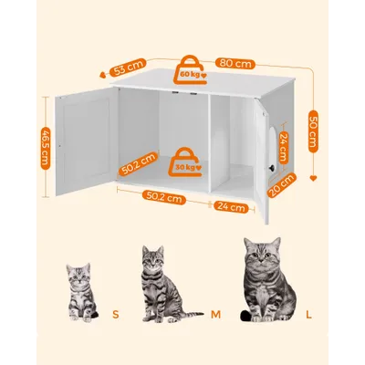 Feandrea Maison de Toilette Chat, Meuble Litière Chat Feandrea Maison de Toilette Chat, Meuble Litière Chat