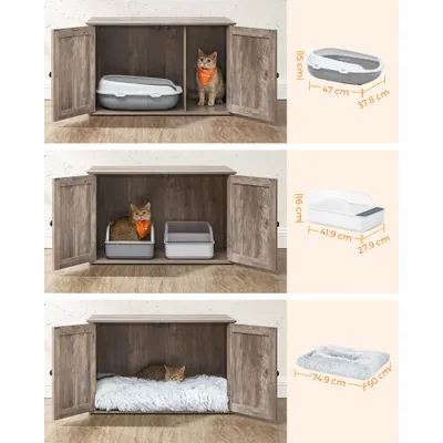 Feandrea Maison de Toilette Chat, Meuble Litière Chat