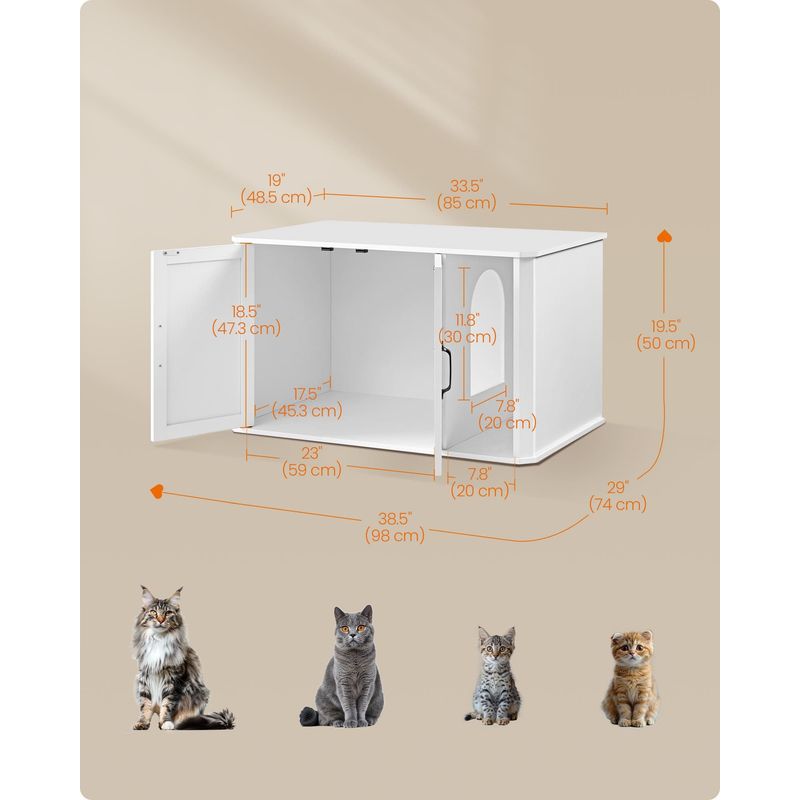 Feandrea Maison de Toilettes pour Chat, Cache-litière
