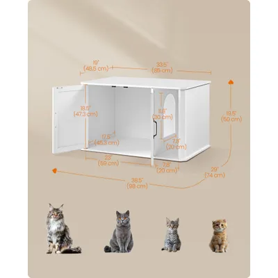 Feandrea Maison de Toilettes pour Chat, Cache-litière
