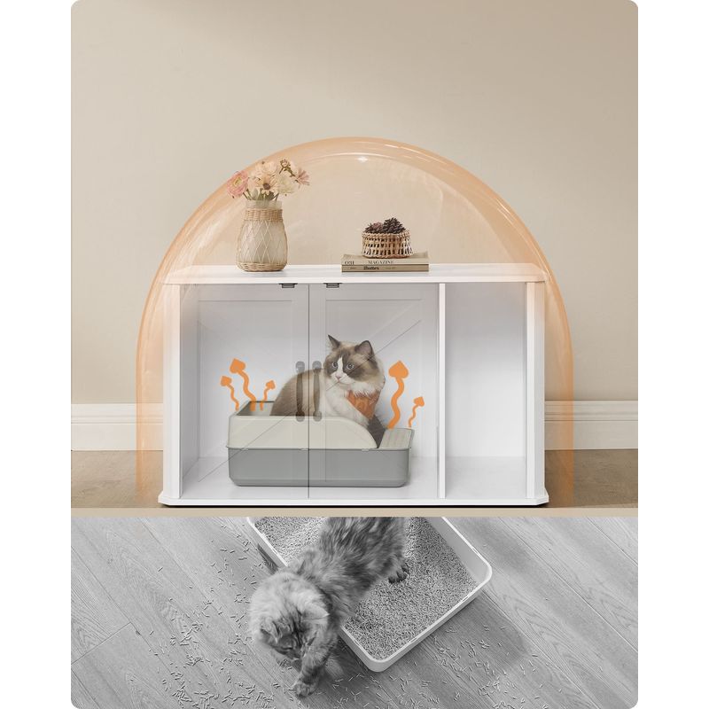 Feandrea Maison de Toilettes pour Chat, Cache-litière