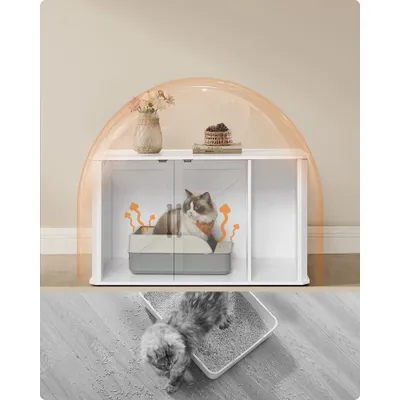 Feandrea Maison de Toilettes pour Chat, Cache-litière