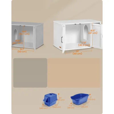 Feandrea Maison de Toilettes pour Chat, Cache-litière