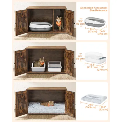 Feandrea Maison de Toilette Chat, Meuble Litière Chat