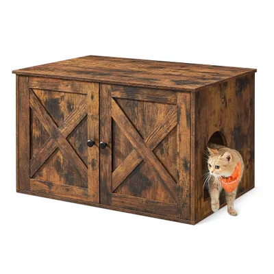 Feandrea Maison de Toilette Chat, Meuble Litière Chat