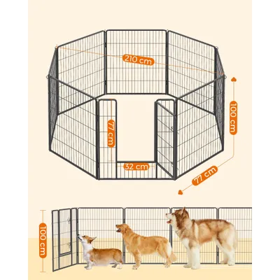Feandrea Parc pour Chien, Enclos pour Chiot, Clôture, Chenil