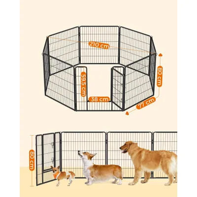 Feandrea Parc pour Chien, Enclos pour Chiot, Clôture, Chenil